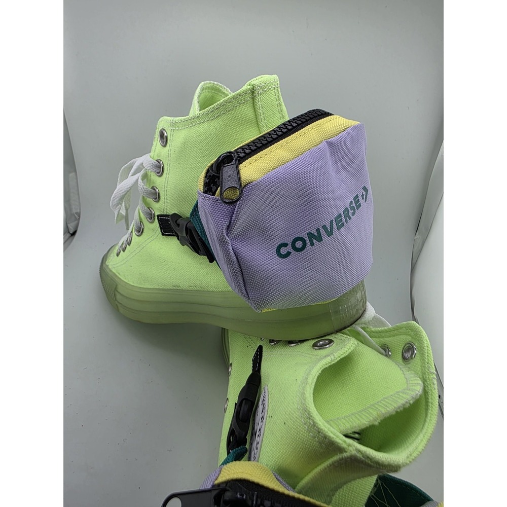 Converse Chuck Taylor All Star Buckle Up High Top Neon Jelly Green M7.5 W9.5 - Picture 12 of 12